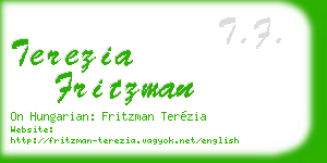 terezia fritzman business card